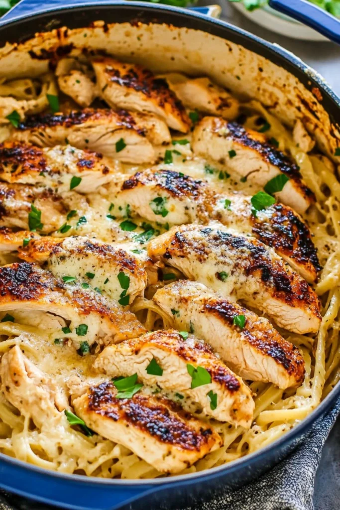easy garlic parmesan chicken pasta
