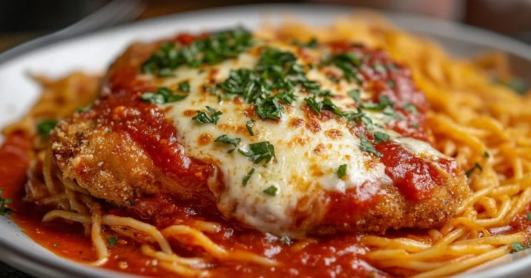 chicken parmesan with alfredo sauce