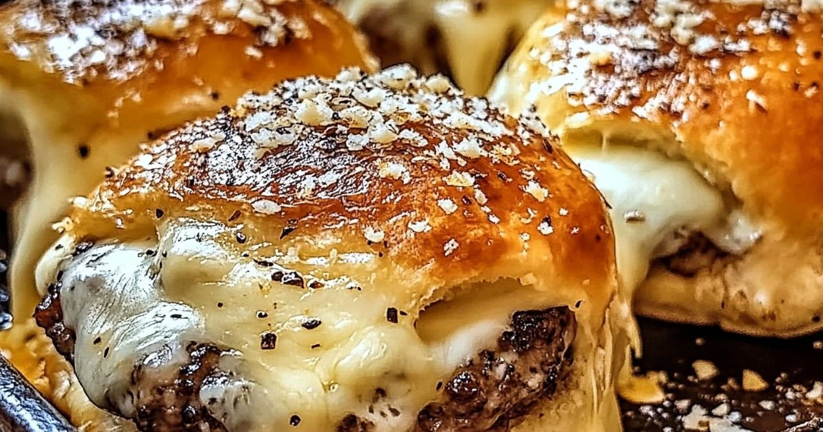 Garlic Parmesan Cheeseburger Bombs