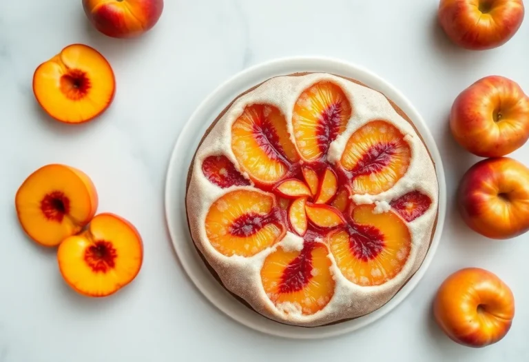 The Best peach upside down cake